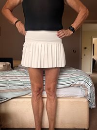 One of my seven new cute little tennis skirts delivered today.