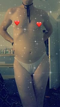 Cute lil white sissy cumslut wearing my tiny white panties - ready to be a ...