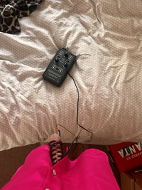 Hooked up and wearing my silky pink girls blouse and new clear heels. Just ...