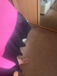Stiff under my skirt. Can you see the pleats are pushed out?