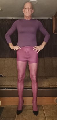 Faggot Andrew Brown in Skirt, Tights and Heels