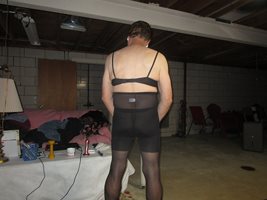 Backside of shapper and pantyhose