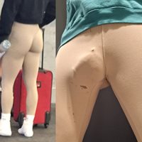 Nude leggings in public yes or no? I'm wearing the green top, the other gal...