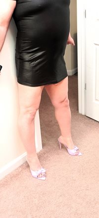 Shiny black dress