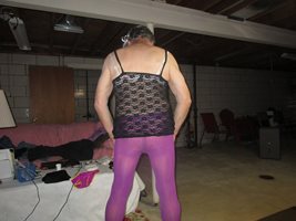 On with the little lace cami.The backside