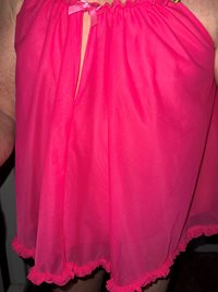 Beautiful little soft sheer cerise babydoll. This is a Betsey Johnson babyd...