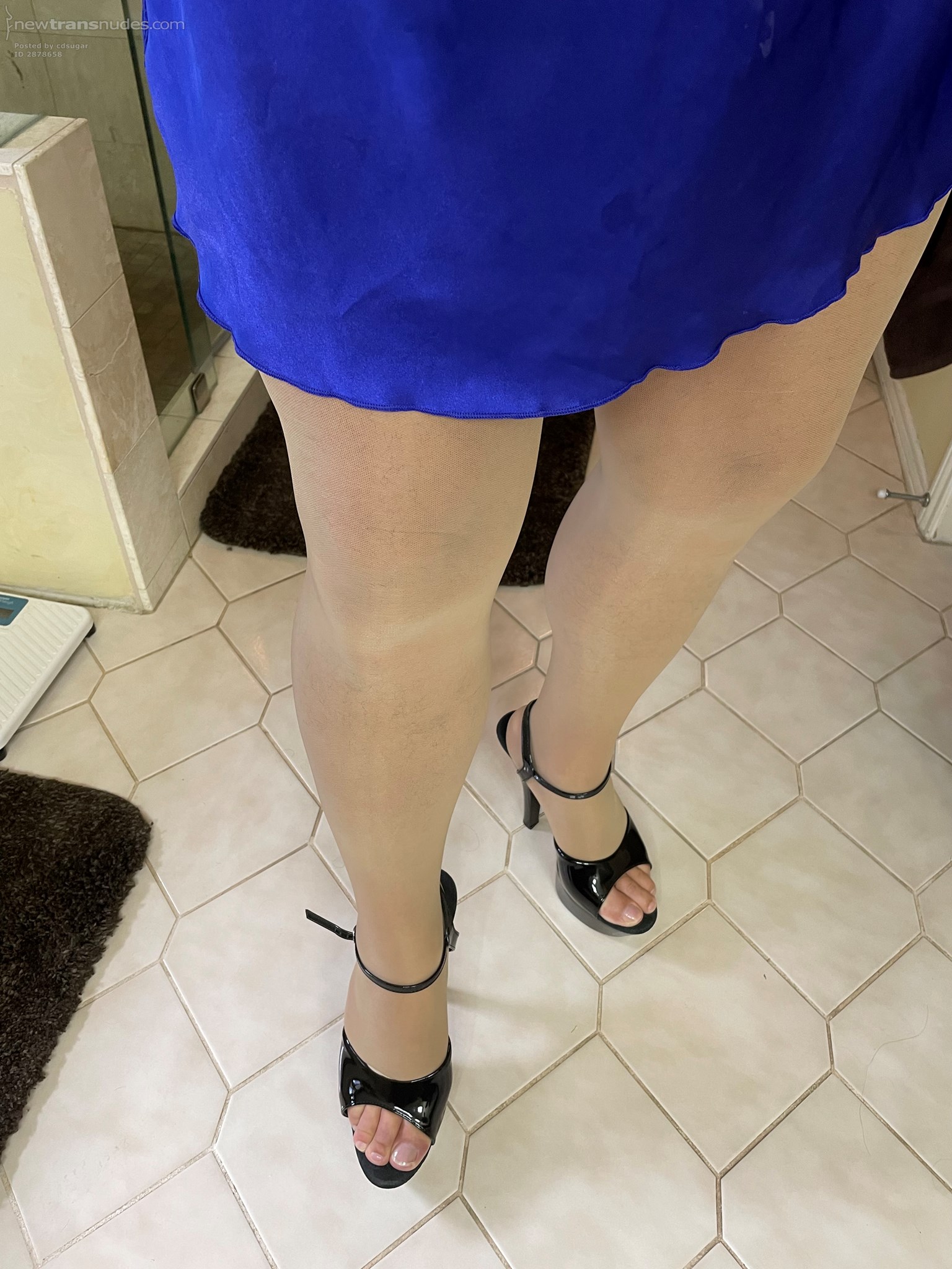 Black heels and hose