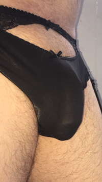 Silky black panties