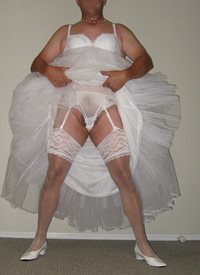 who doesn't love a dress up in a wedding dress? still a cd virgin