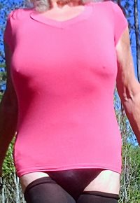 its pink its TIGHT its thin so shows my nipples nicely