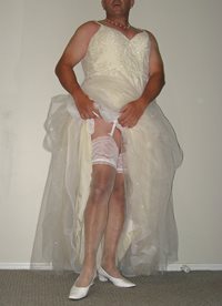 another of me in one of my wedding dresses