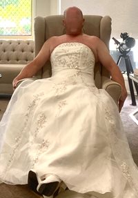 my new favourite wedding dress, feels so nice on, with the bodice top