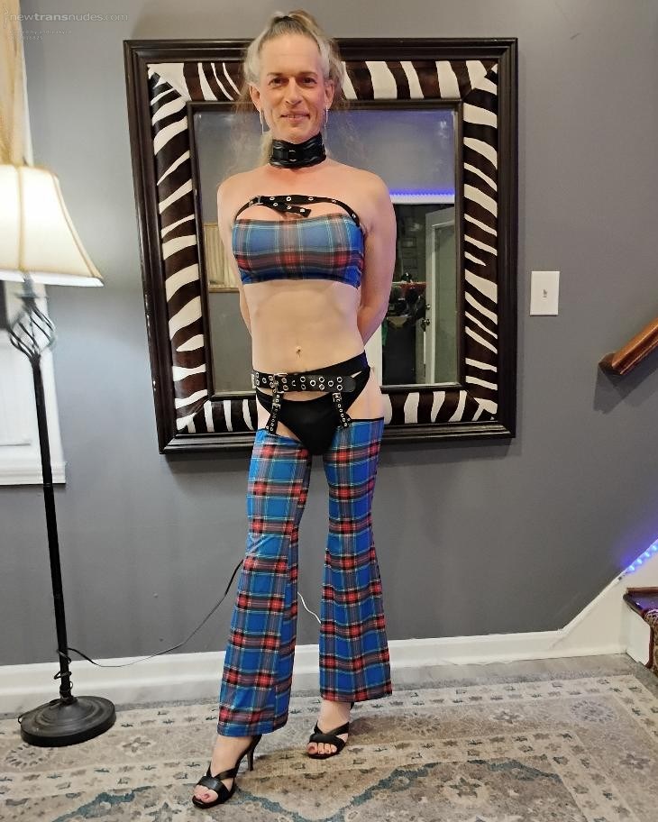 2025-05-17 Party: Phoebe trying out a new outfit at our Pre-party socializi...