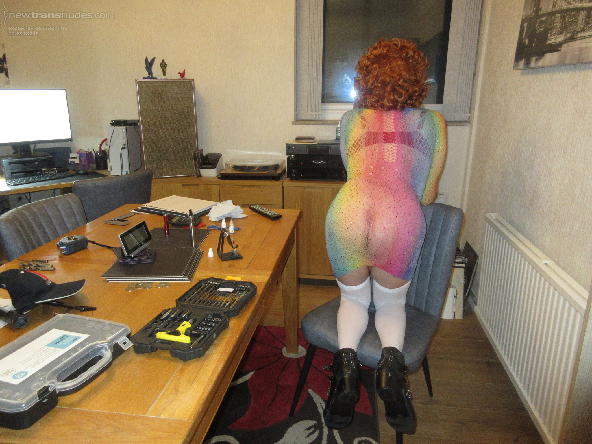 Debbie the slut showing off her true colors and that is a sissy fagot and s...