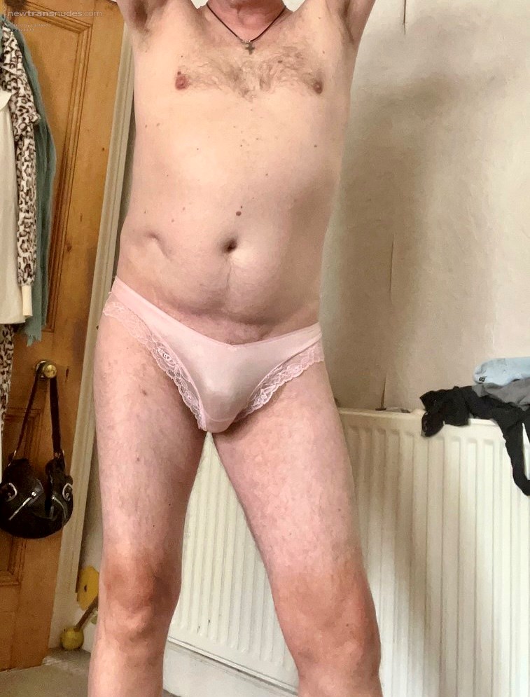 Pink panty bulge