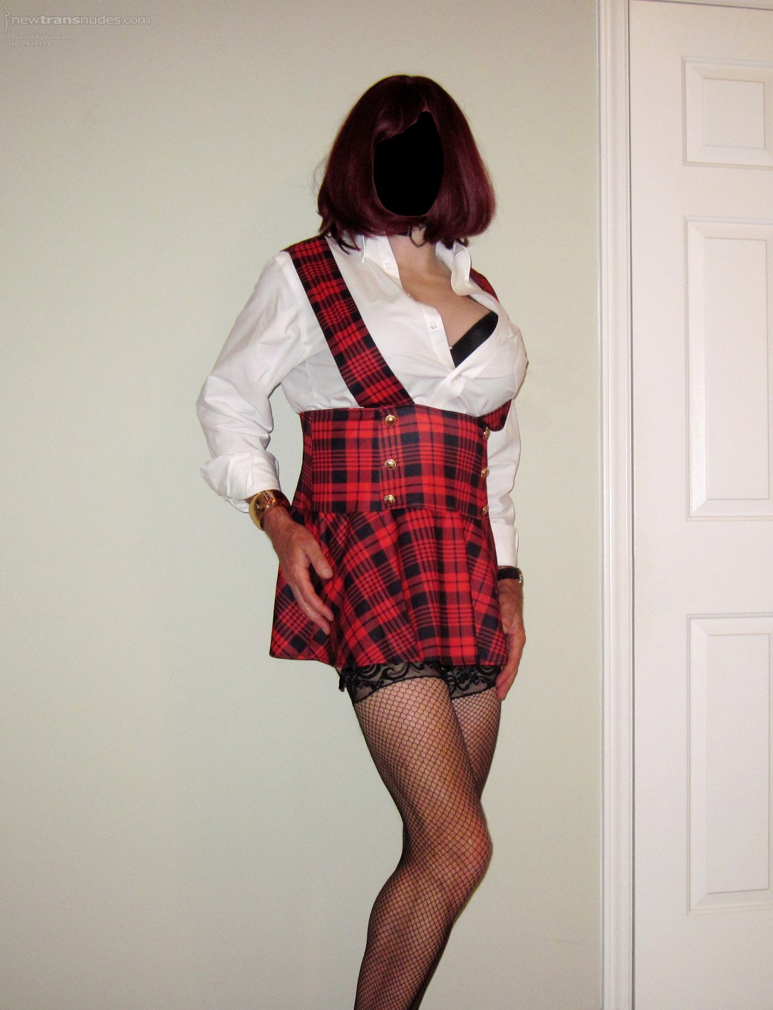 my school uniform is a little small, but I want everyone to be able to see ...