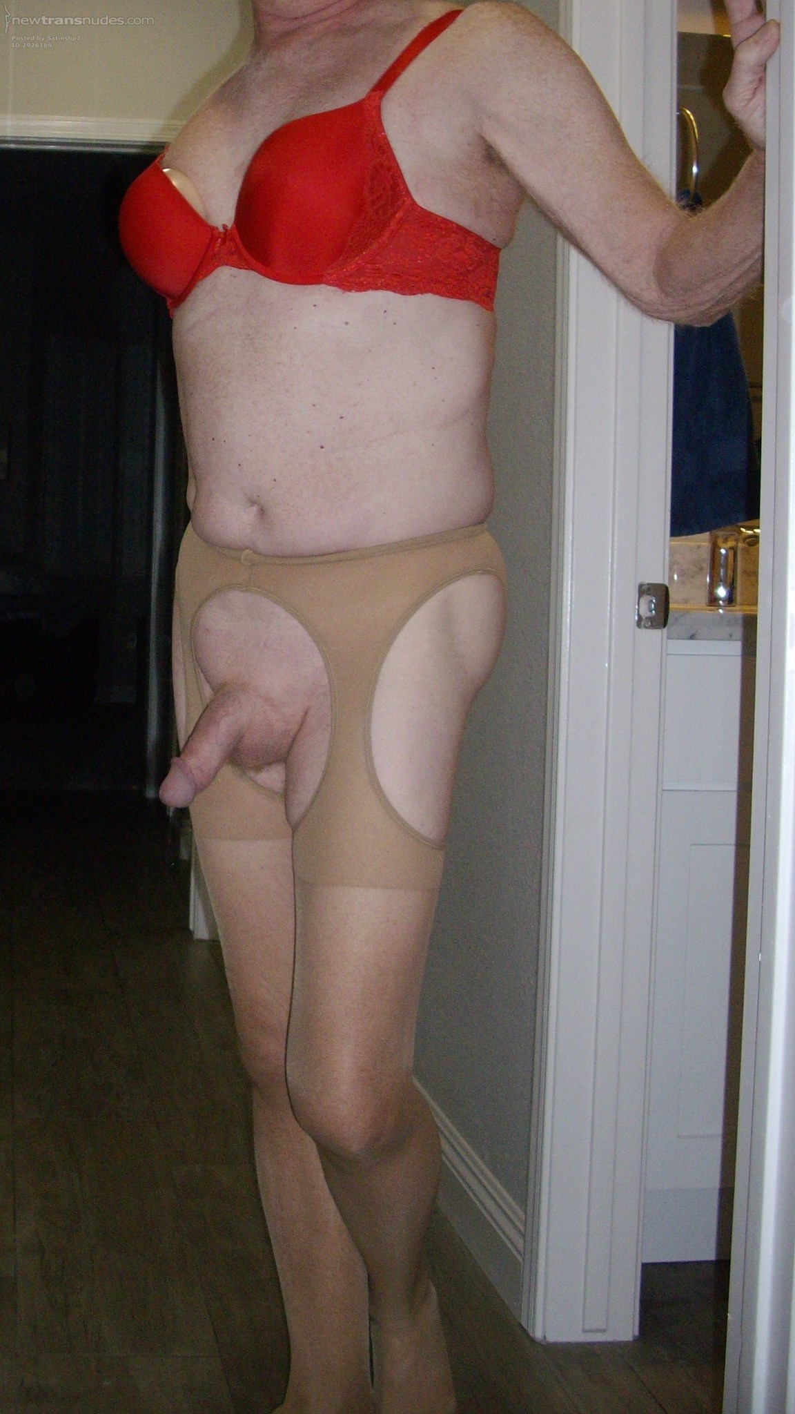 Slow black and red striptease