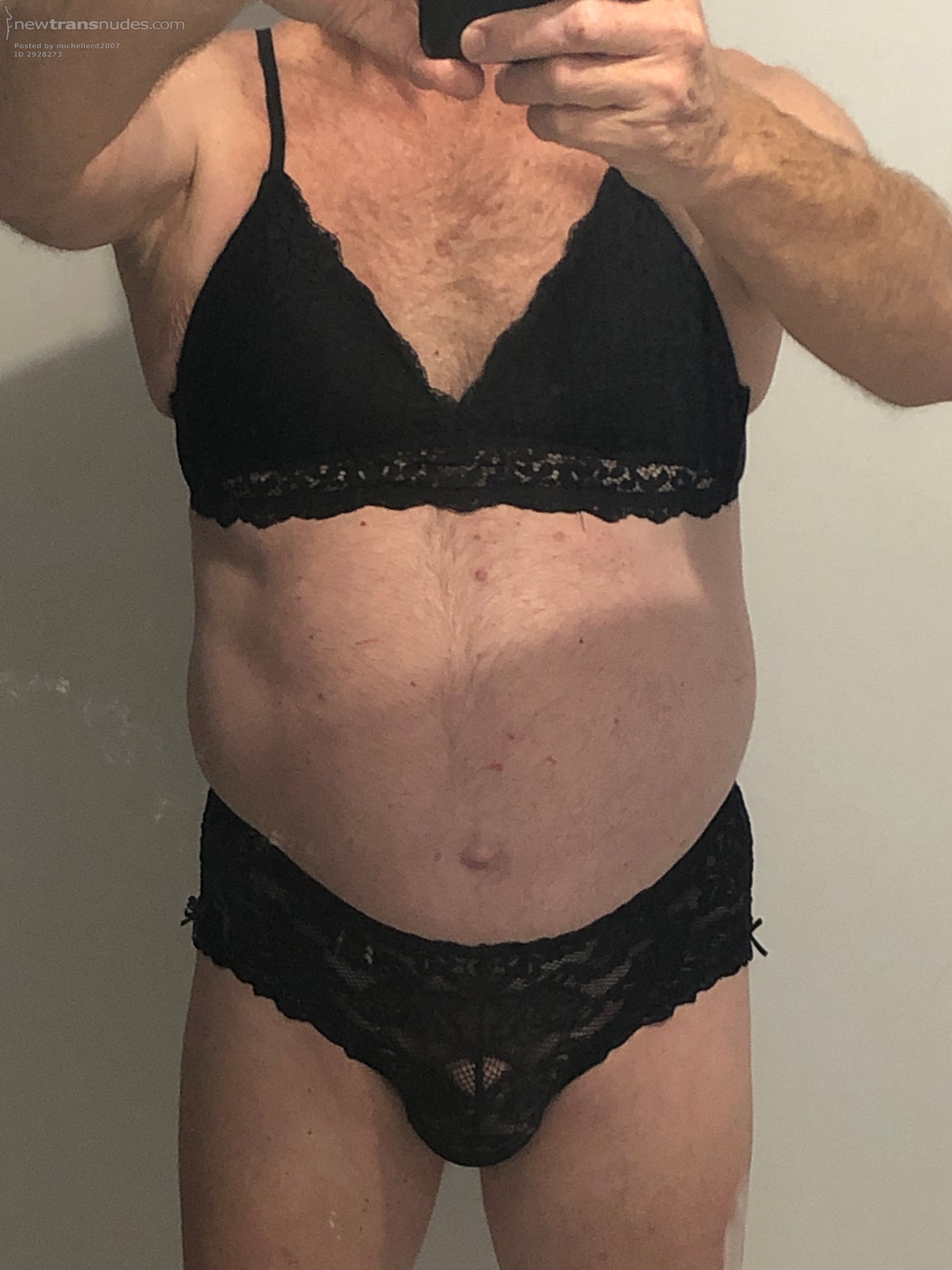 Black bra and panties