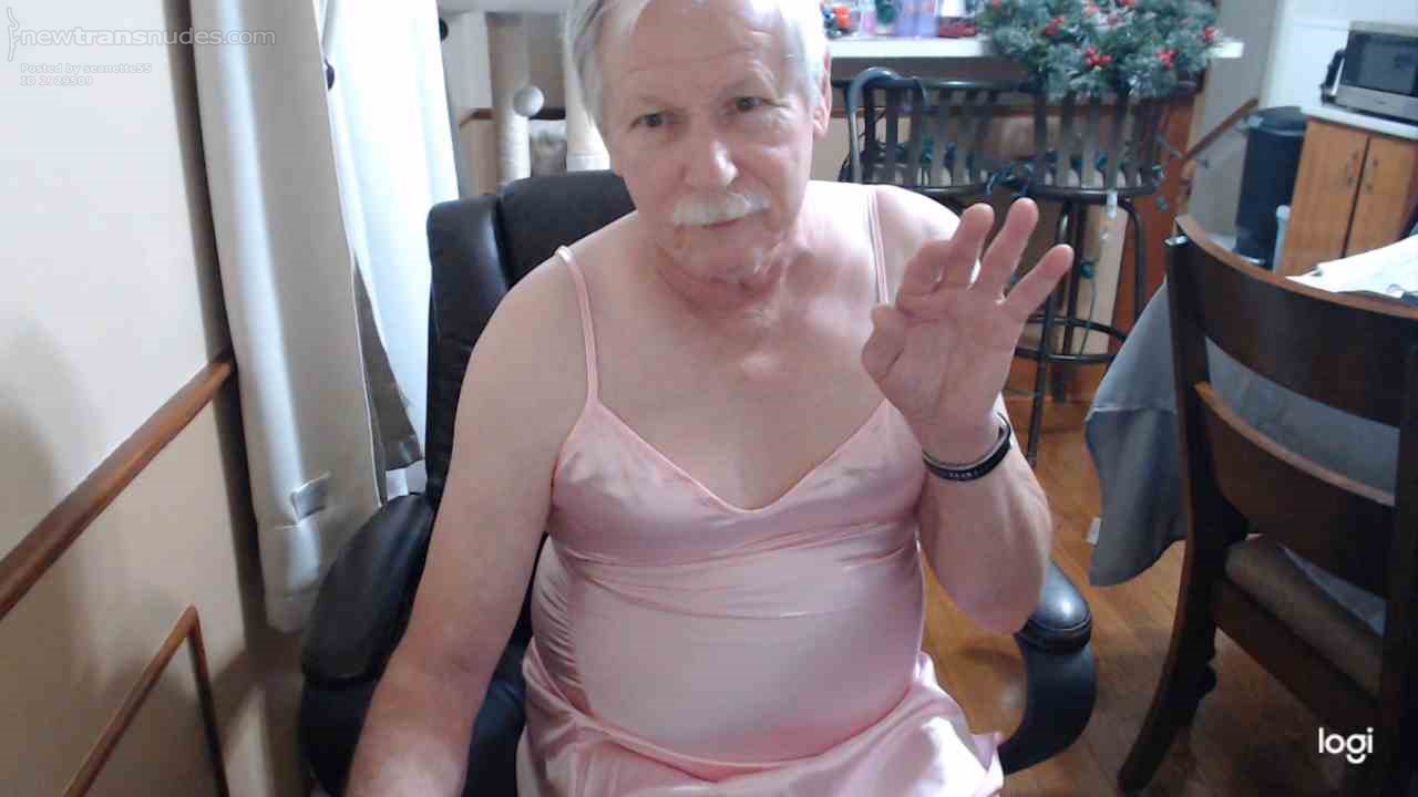 Sissy Seanette IN silk lingerie