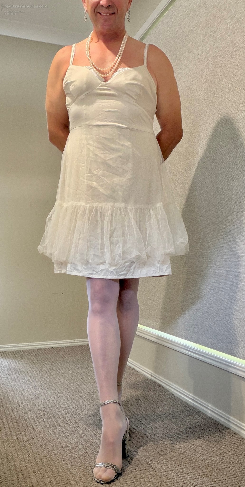 mini dress and stockings  