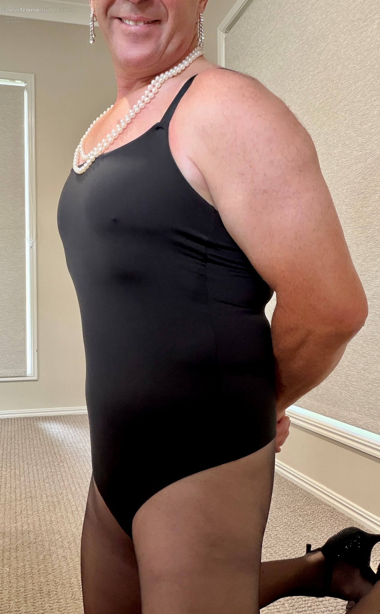 new dance outfit and tucked under for that smooth mound fem look