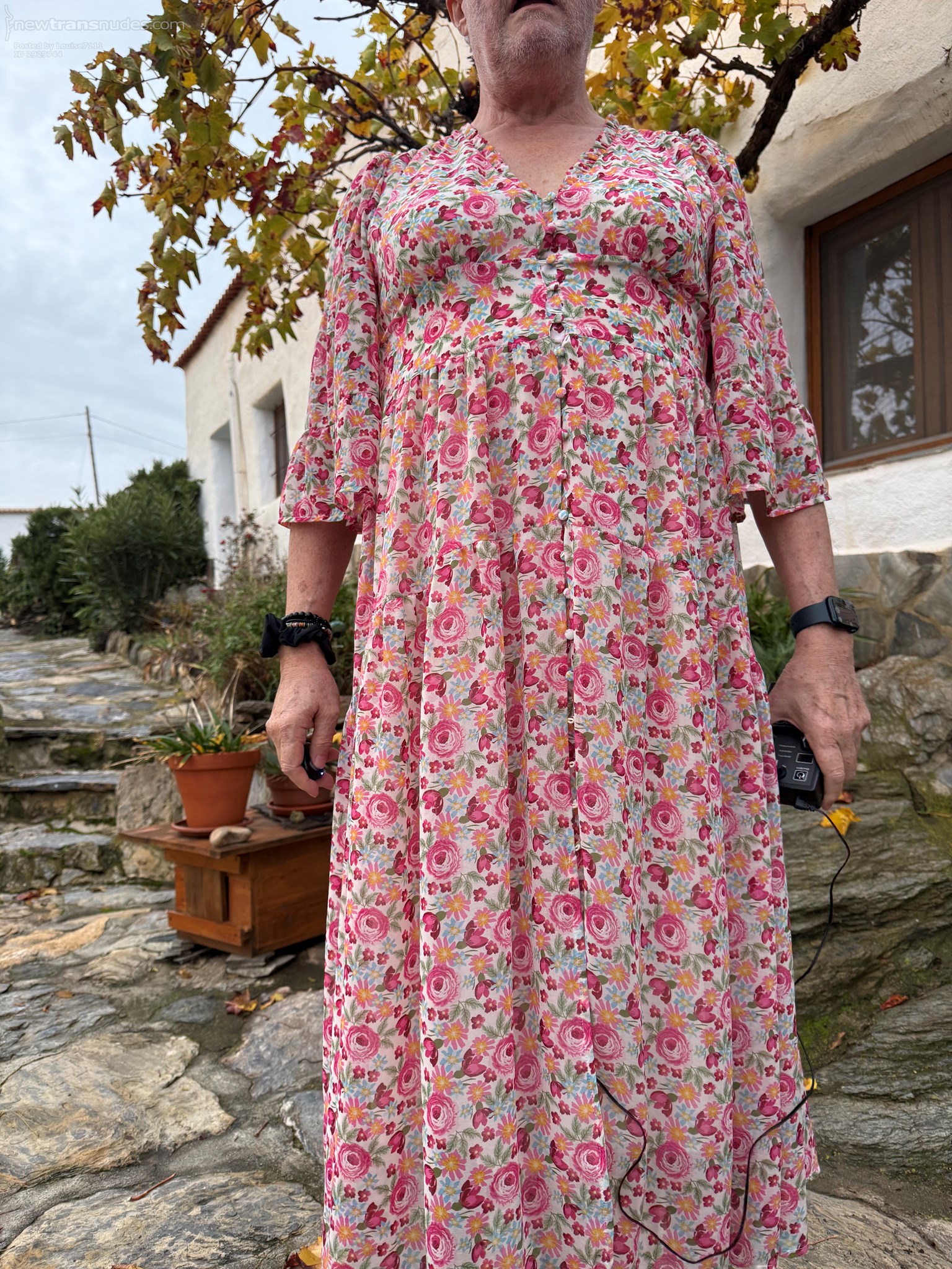Enjoying wearing my gorgeous floral dress! I love dresses and the feeling o...