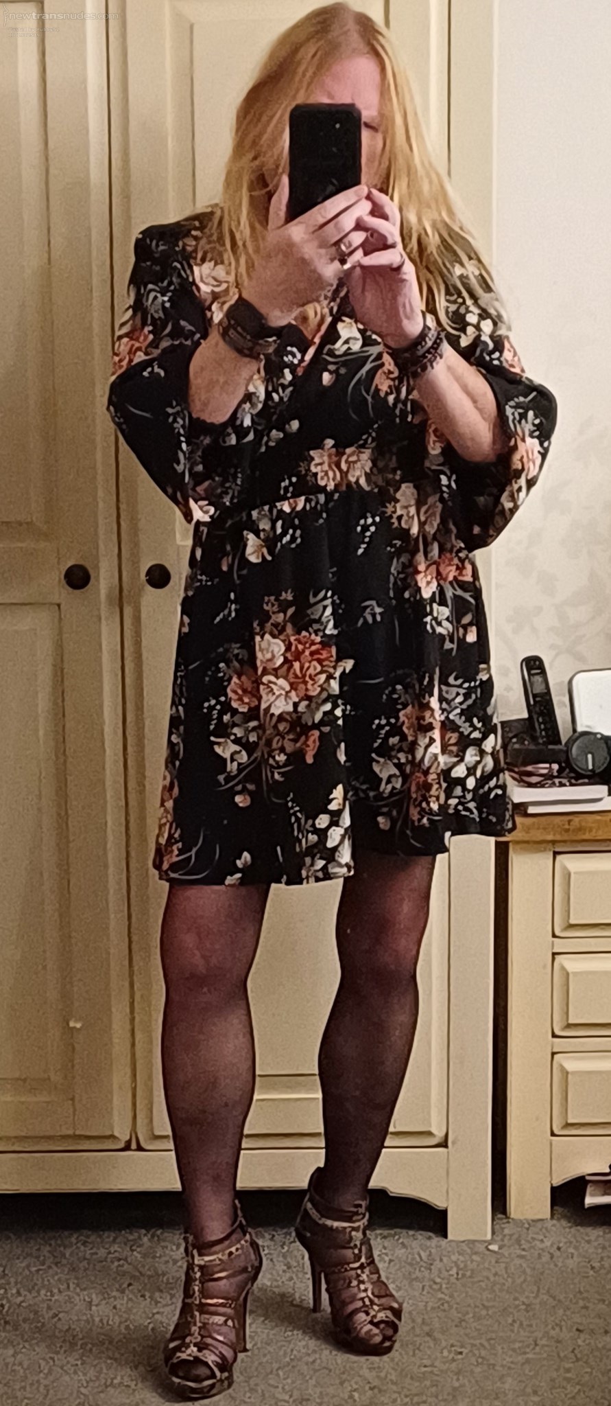 Me in a dress and heels!