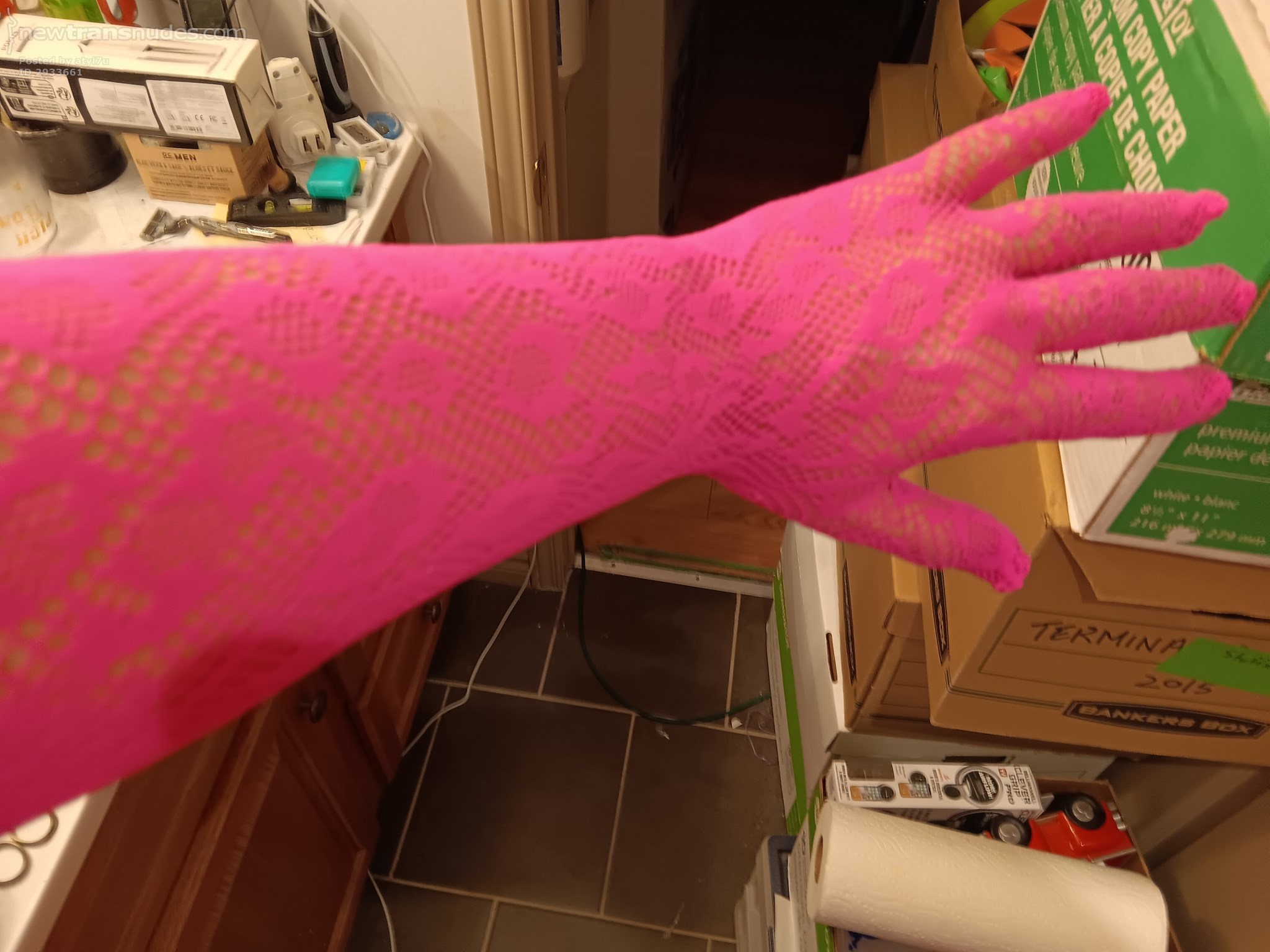 Pink bodystocking