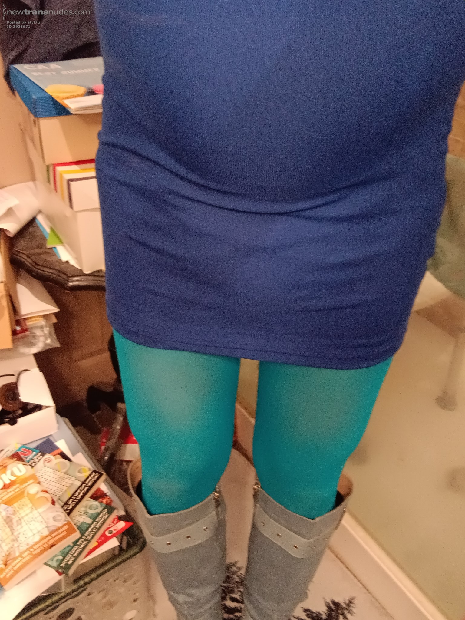 Blue micro minidress