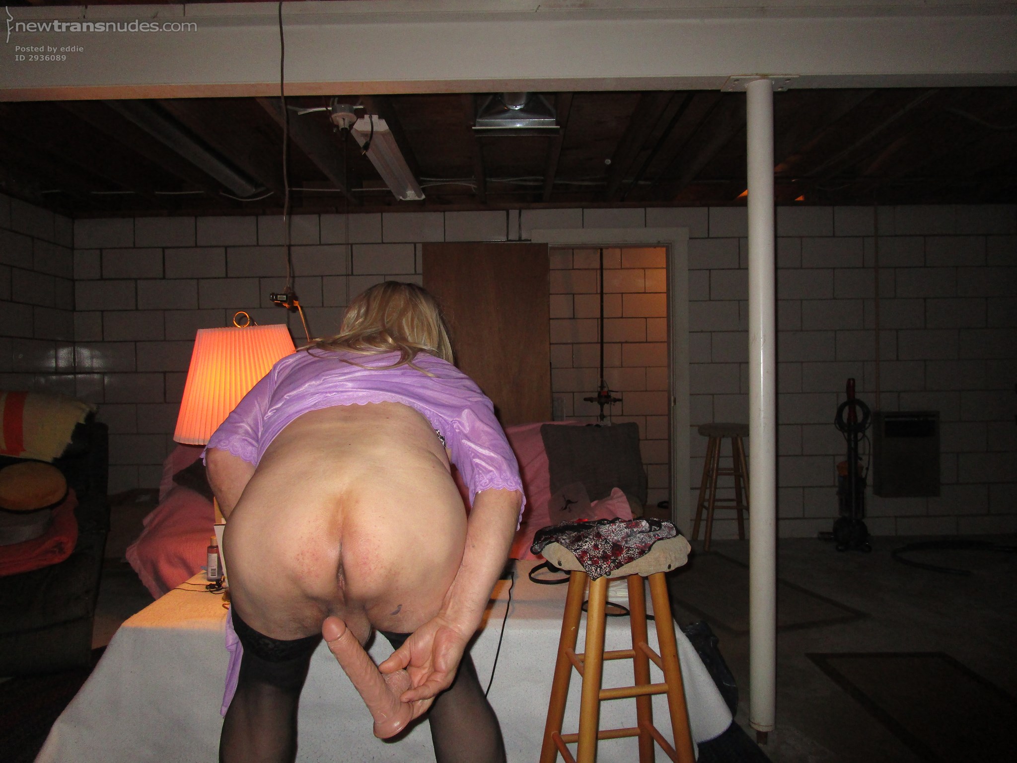 One of my rubber lovers getting ready to fuck me