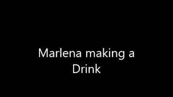 Marlena making a Stiff Drink