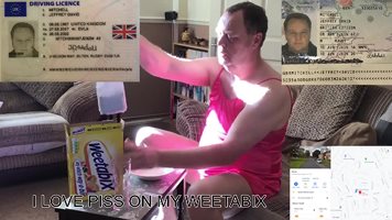 sissy Jenny identity exposure pissing on cereals and eating them +447943238...