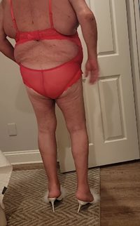 White cum fuck me heels and lingerie, pop the crotch snaps for easy access.