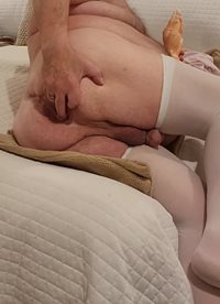 Stretch my ass with a hand butt plug. Loosen my hole, for your hand.