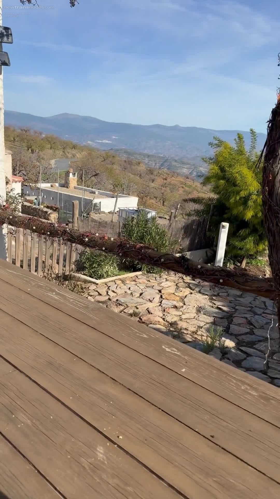 Continuing my outdoor milking to christen my new sheer nightie. I love bein...