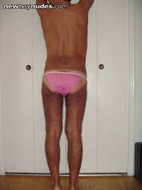 Every cocksucking faggot needs a pair of pink string bikinis.