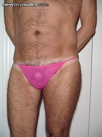 Feeling fem today - some pink panties.