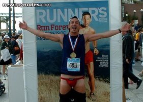 after the SF Marathon, which I ran in the same cummy jock I was fucked in t...