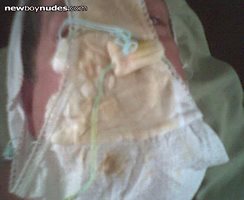 Sniffing & sucking,dirty,cummy shemale panties & asshole cummy tampons!