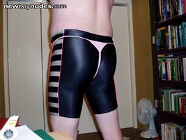 Lycra and panties are fun to wear and wank in