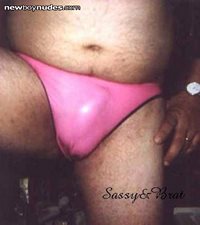 pink latex panties