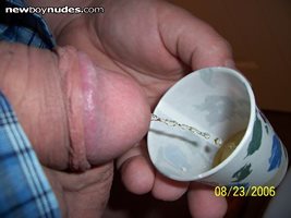 piss in a cup