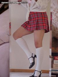 More of my schoolgirl outfit.  Does it turn you on?