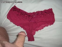 A friend stayed over and left her nice panties.