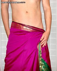 Feel like a harem slave with this sari sent by an admirer from India.  Does...