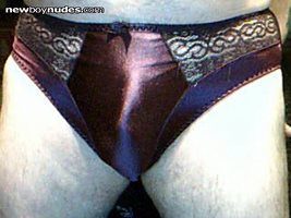 purple satin with lace