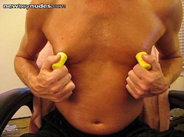 More nipple work as requested! Pumping them up!  Keep those hot and horny c...
