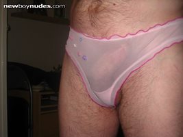 Squeezed into my pink frilly panties