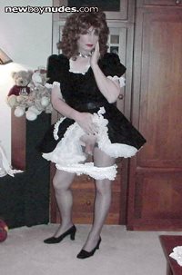 It just seems like sissy maid stephanie can't keep from flipping up her cut...