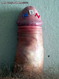 A "Tricolore" NBN on my flacid cock, send me your horny pict I'll cum on it...